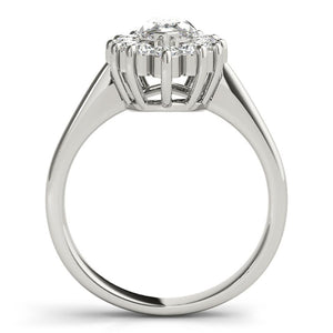 Halo Marquise Platinum Engagement Ring