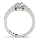 Halo Marquise 14K White Gold Engagement Ring