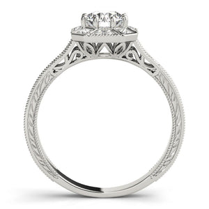 Vintage Eight-Prong 14K White Gold Engagement Ring