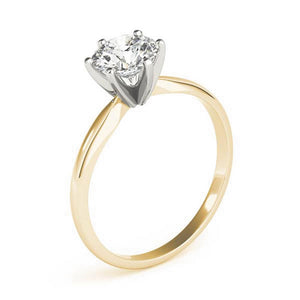 Six-Prong Solitaire Round 14K Yellow Gold Engagement Ring