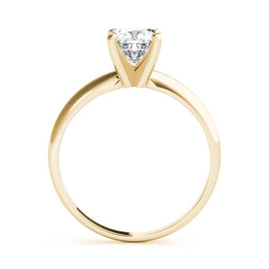 Solitaire Cushion 14K Yellow Gold Engagement Ring