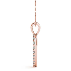 Heart Round 14K Rose Gold Pendant