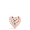 Solitaire Heart Round 14K Rose Gold Pendant