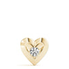 Solitaire Heart Round 14K Yellow Gold Pendant