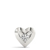 Solitaire Heart Round Platinum Pendant