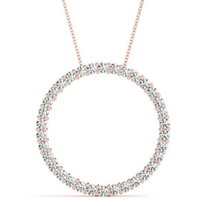 Round 14K Rose Gold Circle Pendant