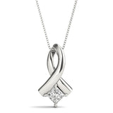 Solitaire Princess Platinum Pendant