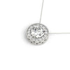 Halo Round 14K White Gold Pendant