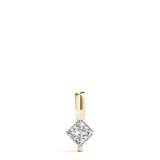 Solitaire Princess 14K Yellow Gold Pendant