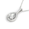 Halo Pear Platinum Pendant