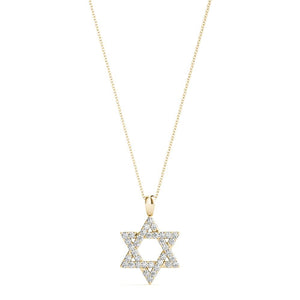 Star of David 14K Yellow Gold Pendant