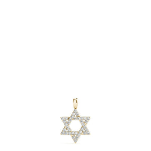 Star of David 14K Yellow Gold Pendant