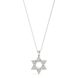 Star of David 14K White Gold Pendant