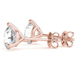 1 CT. TW. 14K Rose Gold Moissanite Martini Studs