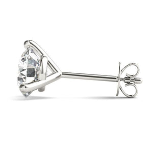 1 CT. TW. 14K White Gold Natural Three Prong Martini Studs