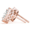Halo Marquise 14K Rose Gold Stud Earrings