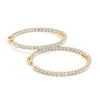 Inside-Out Four-Prong 14K Yellow Gold Hoop Earrings (1.0, 1.5, 2.0-inch Options)