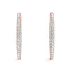 Inside-Out Two-Prong 14K Rose Gold Hoop Earrings (1.0, 1.5-Inch Options)