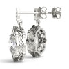 Halo Oval Platinum Earrings