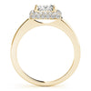 Halo Princess 14K Yellow Gold Engagement Ring