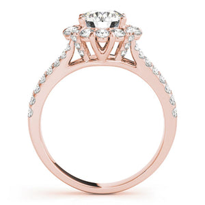 Stunning Accented Halo Round Engagement Ring