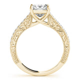 Four-Prong Vintage Princess 14K Yellow Gold Engagement Ring