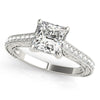 Four-Prong Vintage Princess Platinum Engagement Ring