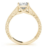 Four-Prong Vintage Princess 14K Yellow Gold Engagement Ring
