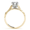 Vintage Solitaire Round 14K Yellow Gold Engagement Ring