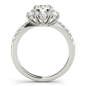 Halo Round Platinum Engagement Ring