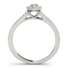 Two-Prong Halo Marquise 14K White Gold Engagement Ring