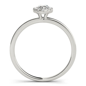 Two-Prong Halo Marquise Platinum Engagement Ring