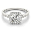 Halo Cushion Platinum Engagement Ring