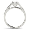 Halo Emerald Platinum Engagement Ring