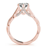 Six-Prong Solitaire Round 14K Rose Gold Engagement Ring