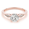 Vintage Four-Prong 14K Rose Gold Engagement Ring