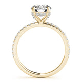 Accented Solitaire Round 14K Yellow Gold Engagement Ring