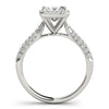 Multi-Row Halo Princess Platinum Engagement Ring