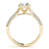 Multi-Row Halo Emerald 14K Yellow Gold Engagement Ring
