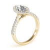 Multi-Row Halo Marquise 14K Yellow Gold Engagement Ring