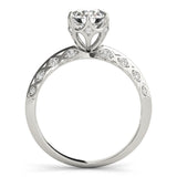 Six-Prong Vintage Round Platinum Engagement Ring