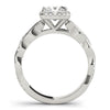 Princess Halo Twisted Shank Platinum Engagement Ring