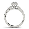 Braided Halo Marquise 14K White Gold Engagement Ring