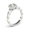 Halo Cushion Braided 14K White Gold Engagement Ring