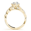 Braided Halo Pear 14K Yellow Gold Engagement Ring
