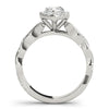 Braided Halo Pear Platinum Engagement Ring