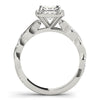 Braided Halo Emerald Platinum Engagement Ring