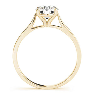 Four-Prong Solitaire Round 14K Yellow Gold Engagement Ring
