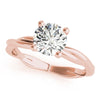 Four-Prong Twisted Shank Round 14K Rose Gold Engagement Ring