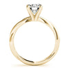 Four-Prong Twisted Shank Round 14K Yellow Gold Engagement Ring